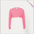 Kids Aurora Pink Crop Cardigan